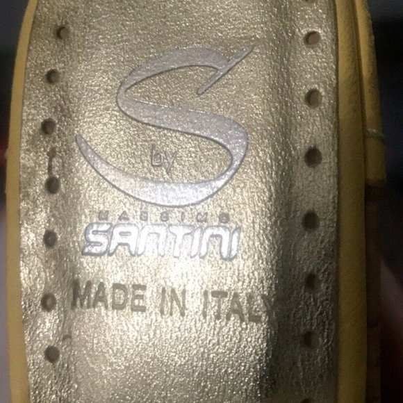 Massimo Santini Womens 6 Yellow Wedge Buckle Cork Slingback Sandals Italy … - Picture 15 of 15